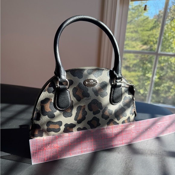 COACH | Mini Cora Ocelot Leopard Satchel - Picture 9 of 9